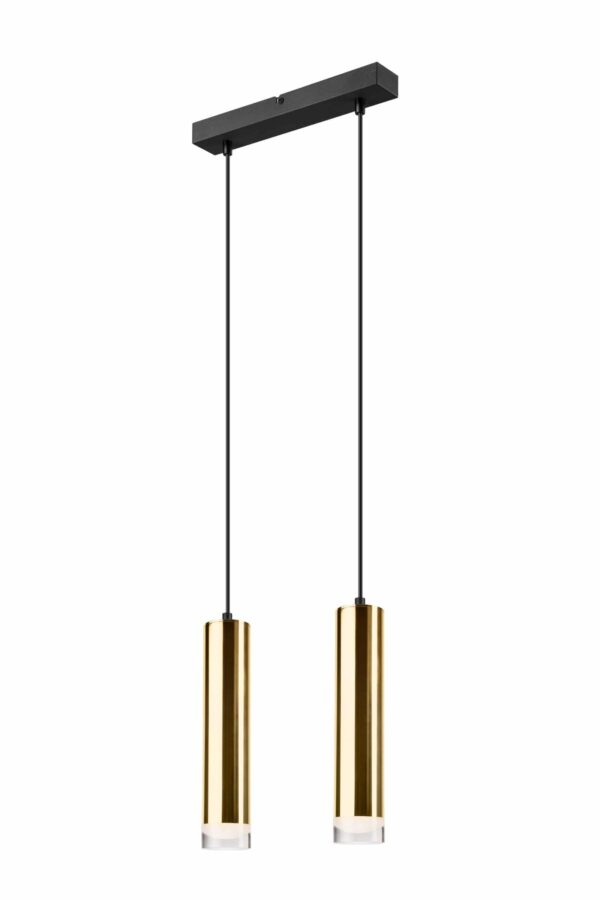 Lofto stiliaus, modernus pakabinamas šviestuvas Diego, auksinės spalvos