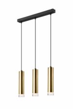 Lofto stiliaus, modernus pakabinamas šviestuvas Diego, auksinės spalvos