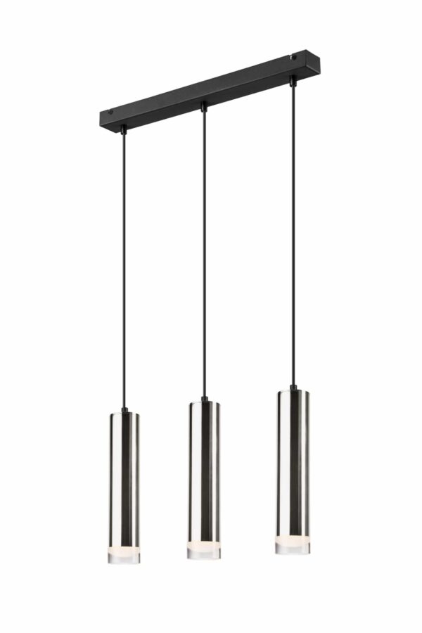 Lofto stiliaus, modernus pakabinamas šviestuvas Diego, sidabrinės spalvos