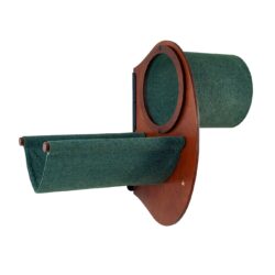 Pakabinamas sieninis guolis augintiniui Catwalk play walnut, pagalvėlės spalva žalia