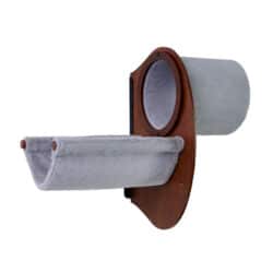 Purus pakabinamas sieninis guolis augintiniui Catwalk play walnut, pagalvėlės spalva pilka