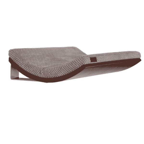 Pakabinamas sieninis guolis augintiniui Chill walnut, pagalvėlės spalva šviesiai pilka