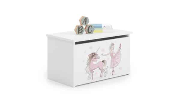 Vaikiška komoda Daria 42x40x73 cm, princesė su vienaragiu