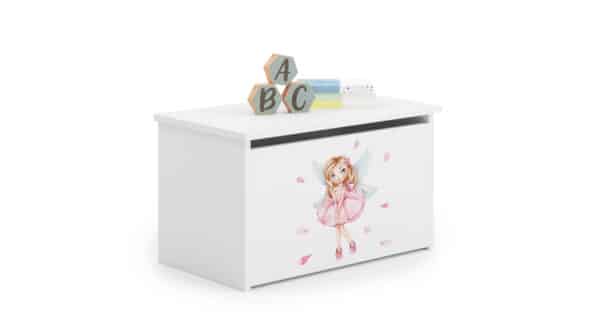 Vaikiška komoda Daria 42x40x73 cm, princesė su sparnais
