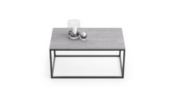 Betono dizaino kavos staliukas Solo 100x60x40cm, pilkos spalvos