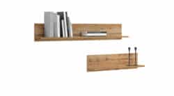 2vnt. Lentynų 100x18x16 cm, natūralios medžio spalvos