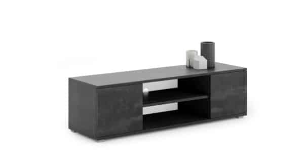 kDYER7z.jpg Betono dizaino tv staliukas Focus RTV 155x37x40 cm, juodos spalvos