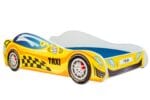 Vaikiška lova Car II su čiužiniu 150 cm x 74 cm x 44 cm, automobilis taksi