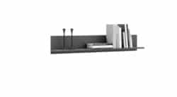 Lentyna Shelf 100x18x16 cm, tamsiai pilkos spalvos