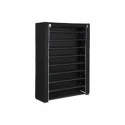 Batų spintelė su juodomis durelėmis, 10 lygių