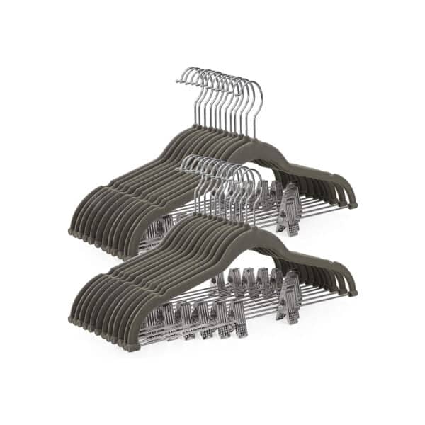 Kelnių kabyklos, 30 vnt. pilkos spalvos