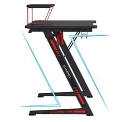 Kompiuterio / žaidimų stalas, juodos / raudonos spalvos