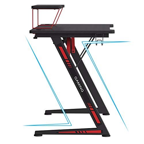 41X4WEzGmIL._SL500_.jpg Kompiuterio / žaidimų stalas, juodos / raudonos spalvos