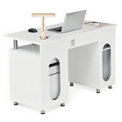 Rašomasis stalas 121 x 60 x 76 cm., baltos spalvos