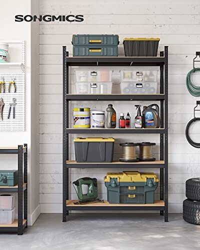 510Q98jlTZL._SL500_.jpg Didelė sandėliavimo lentyna su reguliuojamomis lentynomis GLR060B01