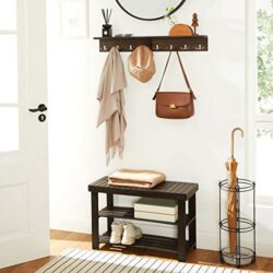 Sieninė kabykla su 4 dvigubais kabliukais, vintažinės rudos spalvos