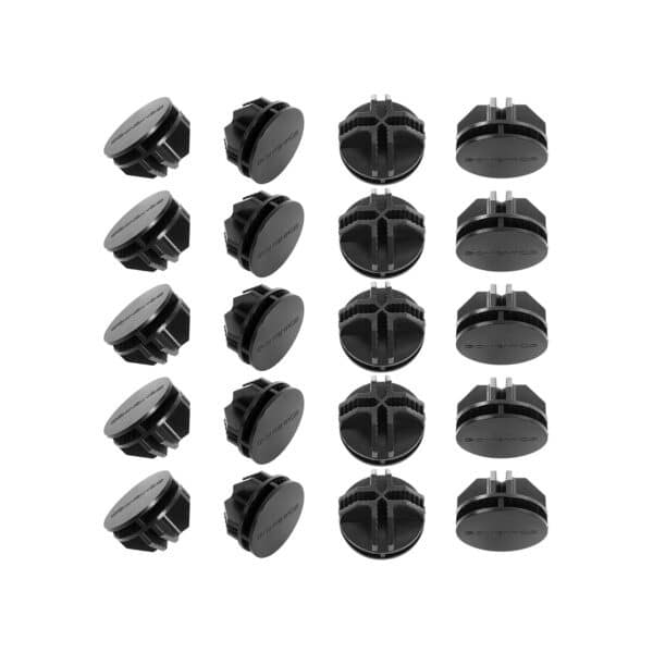 Plastikinės jungtys modulinėms spintoms, 20 vnt., juodos spalvos