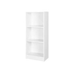 Paprasta knygų lentyna, 3 skyriai, balta