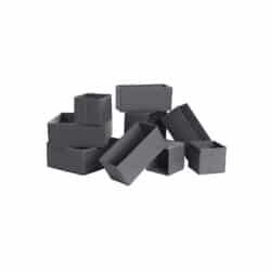 Pilkos spalvos apatinių drabužių / stalčių tvarkyklių dėžutės, 9vnt.