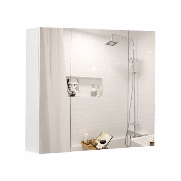 BBK22WT-1.jpg Vonios veidrodinė spintelė 60x15x55cm, baltos spalvos