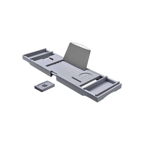 Vonios lentyna bambuko pilka