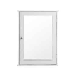 Vonios spintelė su veidrodžiu 41 x 14 x 60 cm. LHC001, baltos spalvos