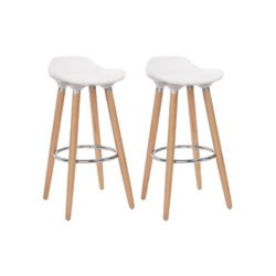 2 vnt. baltos spalvos baro kėdžių rinkinys