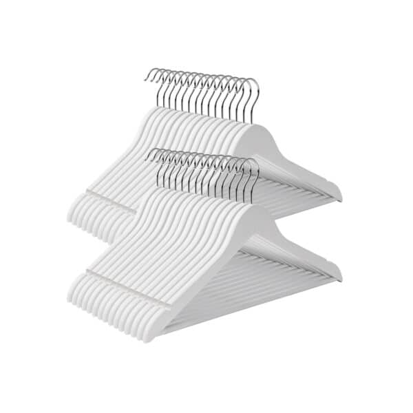 Pakabų rinkinys, 30 vnt., baltos spalvos