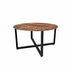 Apvalus kavos staliukas, ruda/juoda