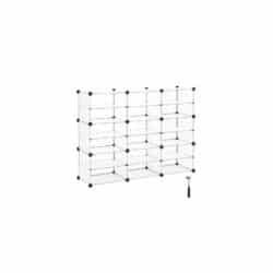 Plastikinė batų lentyna, 18 skyrių, baltos spalvos