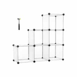 Plastikinė batų lentyna , 6 skyrių, baltos spalvos