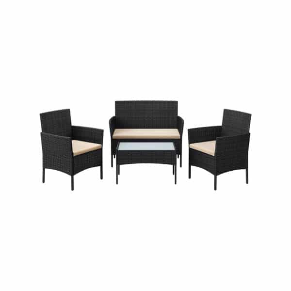 GGF004B05-1.jpg Sodo baldų komplektas iš PE polirotango, juodos spalvos