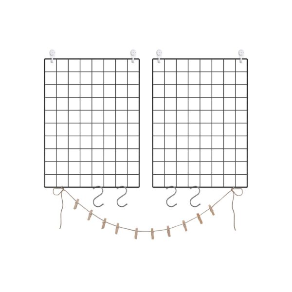 Grid-Panel-Photo-Wall-LPP01H-1.jpg Pakabinamos sieninės grotos nuotraukoms / papuošalams kabinti, 2vnt. LPP01H