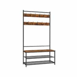 Drabužių kabykla su batų lentynomis ir suoliuku HSR410B01