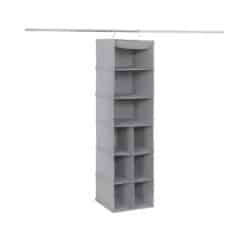 Pakabinama 9 skyrių lentyna, šviesiai pilkos spalvos