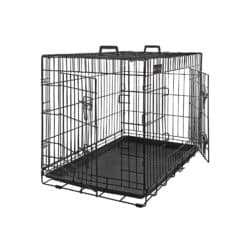 Metalinis dviejų durų narvas šuniui 122 x 74,5 x 80,5 cm, juodos spalvos