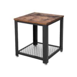 Šoninis staliukas LET41X, rudos/juodos spalvos