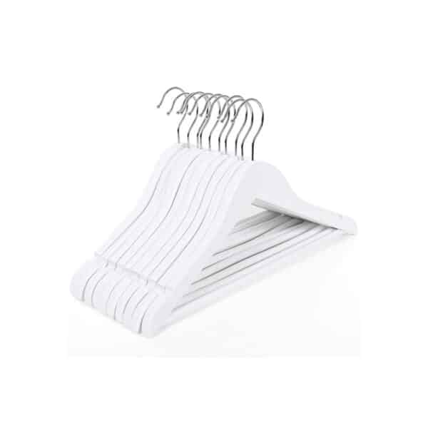 Vaikiškų pakabų rinkinys 20 vnt., baltos spalvos