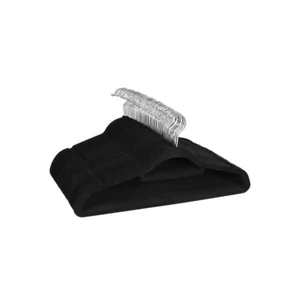 Pakabos Velvet 20 vnt., juodos