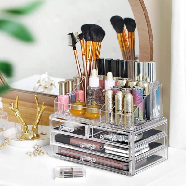 Kosmetikos laikiklis su 4 stalčiais