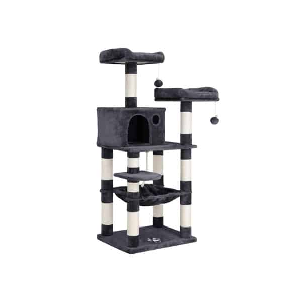 Draskyklė namelis su hamaku 143 cm., pilkos spalvos