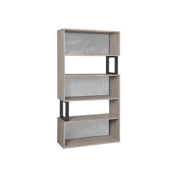 Šiuolaikinė knygų spinta, pilkos spalvos