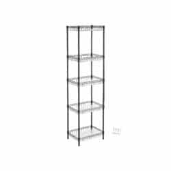 Metalinė virtuvės lentyna, juodos spalvos