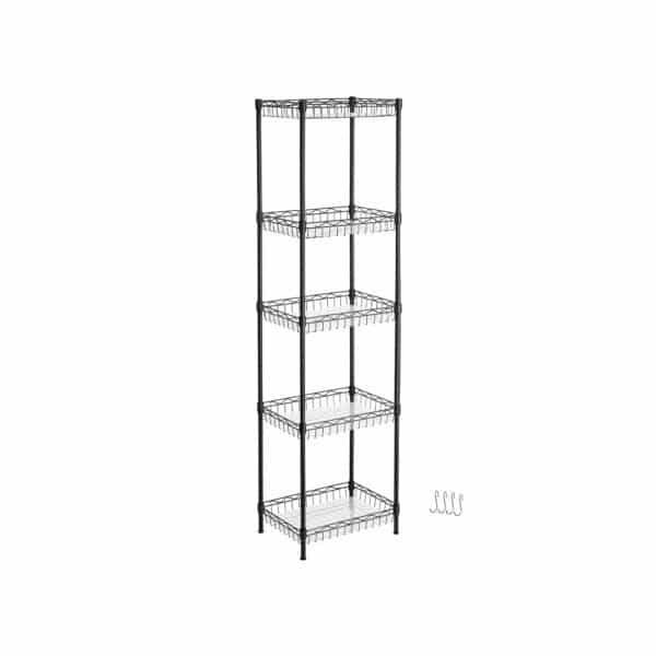 Metalinė virtuvės lentyna, juodos spalvos