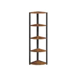 Pramoninio stiliaus kampinė lentyna su 5 lentynomis