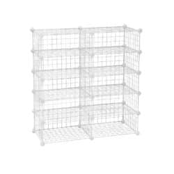 Batų lentyna stačiakampio formos, baltos spalvos