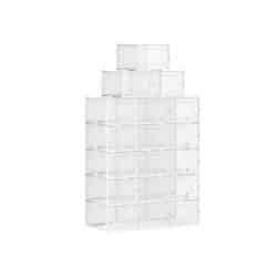 Batų dėžutės skaidrios-baltos 18 vnt.