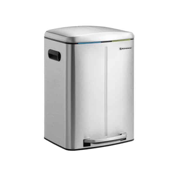 LTB40NL-1.jpg 40 l šiukšliadėžė su 2 skyriais sidabro spalvos