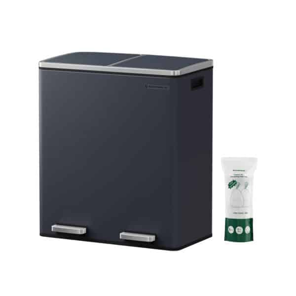 LTB60GS-1.jpg Šiukšliadėžė 60 litrų (2 x 30 L) pilka