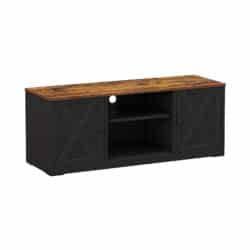 TV spintelė su reguliuojamomis lentynomis, vintažinės rudos / juodos spalvos